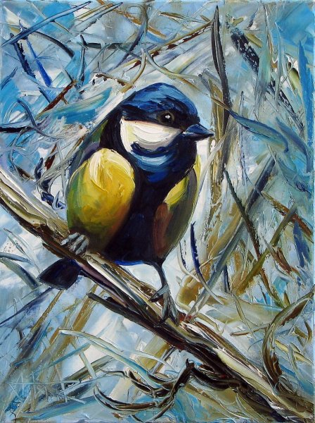 Синичка рисунок