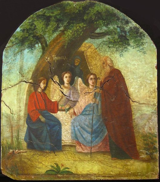 Святая Троица Мамврийский дуб Авраама икона