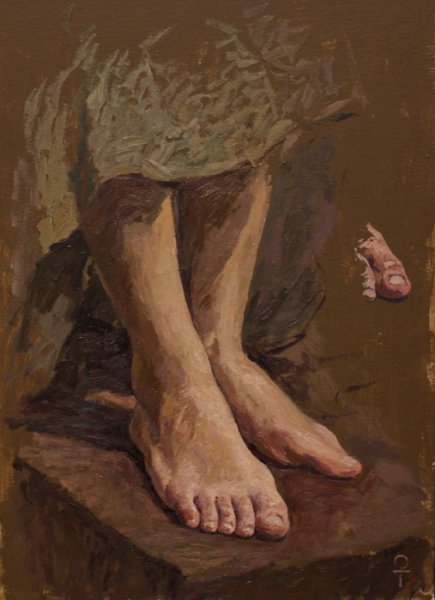 Ноги маслом живопись