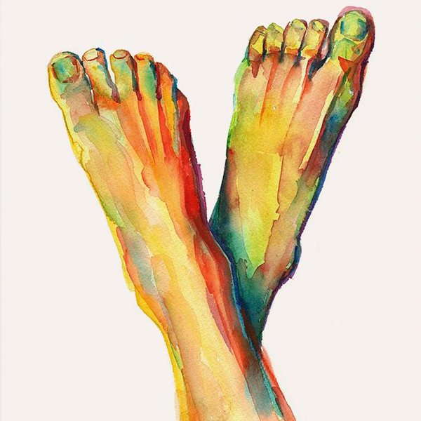 Ноги акварель