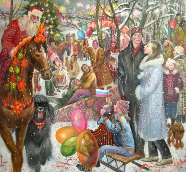 Картина елка художник Инна Широкова