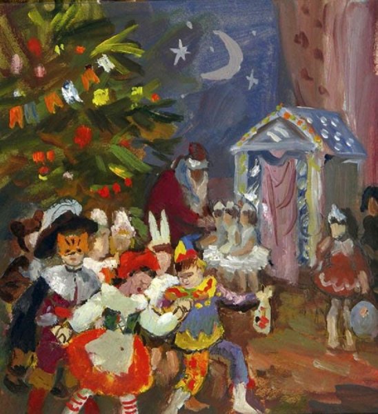 Незнайкин Иван Петрович (Россия, 1916) «ёлка с Ильичём. Белый слон»