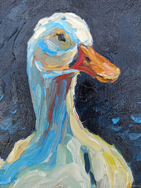 Гусь картина маслом