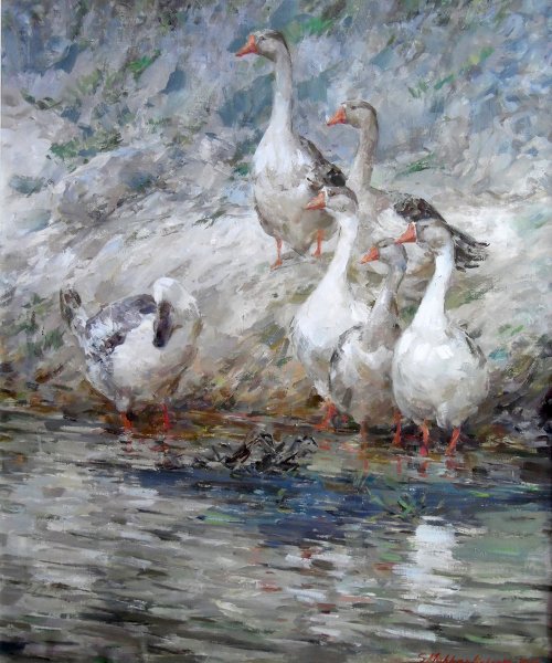 Гуси в живописи