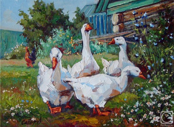 Гуси в живописи