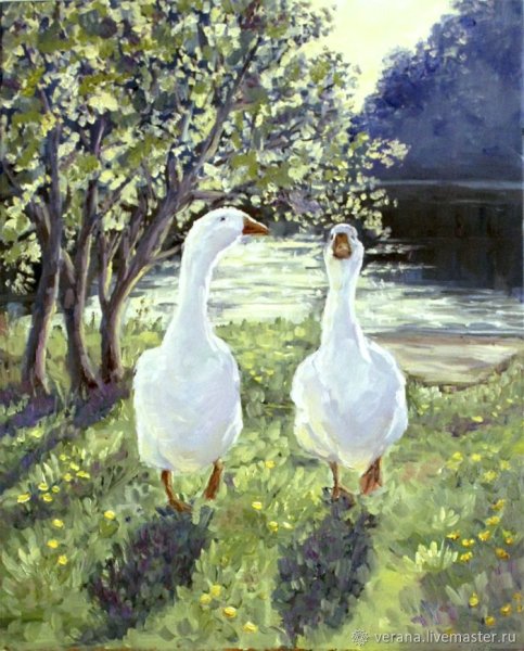 Гуси на картинах художников
