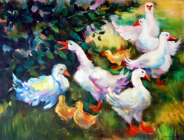 Картина гуси