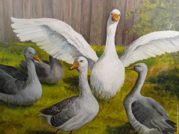 Гуси на картинах художников
