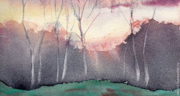 Негативные пространства в акварели