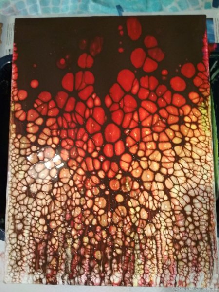 Картина капли акрилом