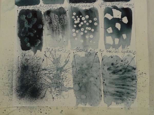 Фактуры гуашью