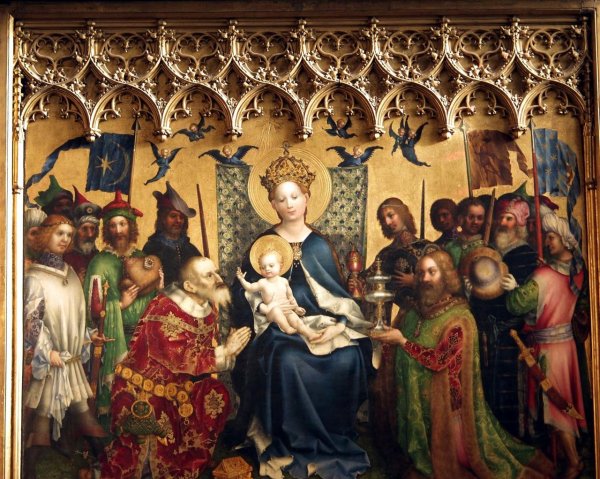 Стефан Лохнер («поклонение младенцу Христу»