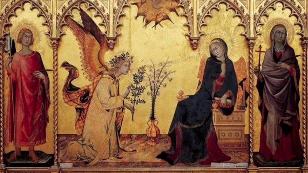 Симоне мартини Благовещение 1333 Флоренция Уффици