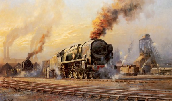 Художник Алан Фирнли паровозы
