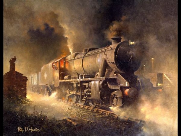 Картины с изображением поезда