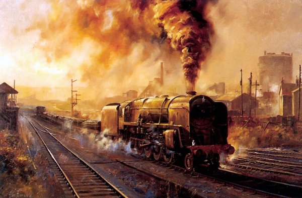 Железная дорога в живописи