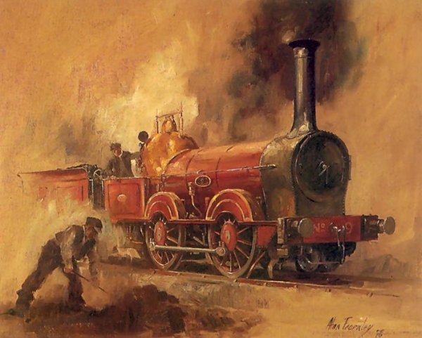 Кевин Уолш картины паровозы