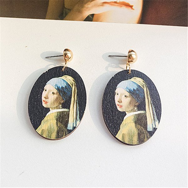 Серьги с картинами художников