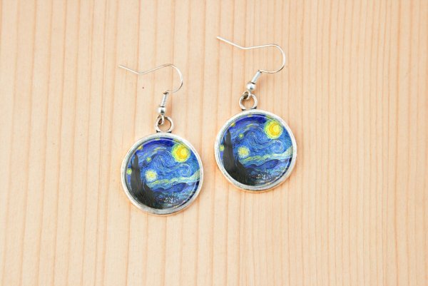 Серьги Звездная ночь