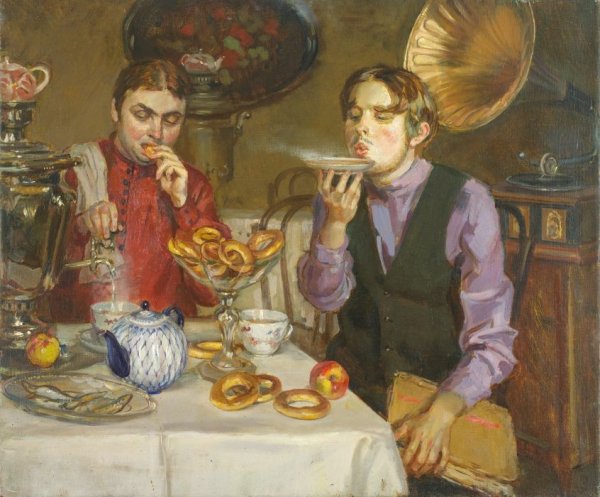 Маковский купеческое чаепитие картина