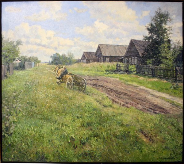 Советская живопись лето в деревне