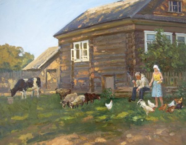 Сельская жизнь живопись