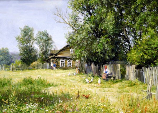 Художник Сергей Малов Деревенские пейзажи