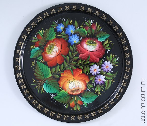 Урало-Сибирская роспись подносы