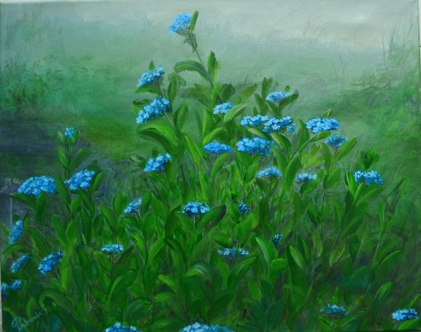 Пейзаж с незабудками