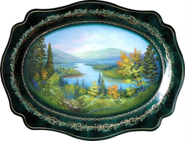 Тагильская роспись пейзаж