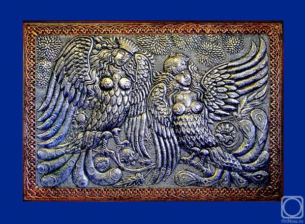 Резьба по дереву птицы Сирин Гамаюн алконост