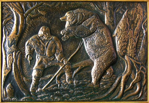 Чеканка по меди горы