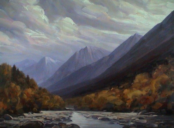 Горный пейзаж художника Чекурова