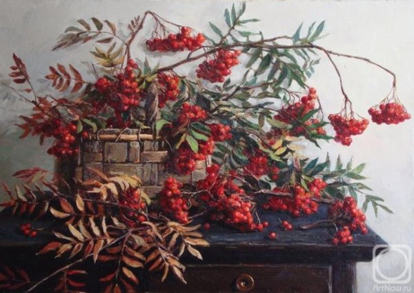 Художник Елена Бархаткова рябина