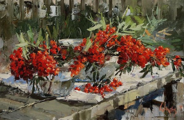 Куст Калина Бузина в живописи