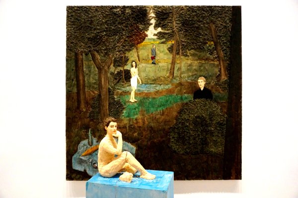 Завтрак на траве скульптура