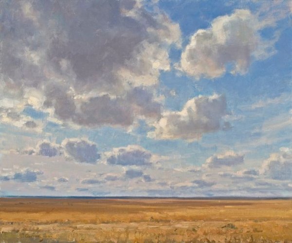 Низкая линия горизонта в живописи