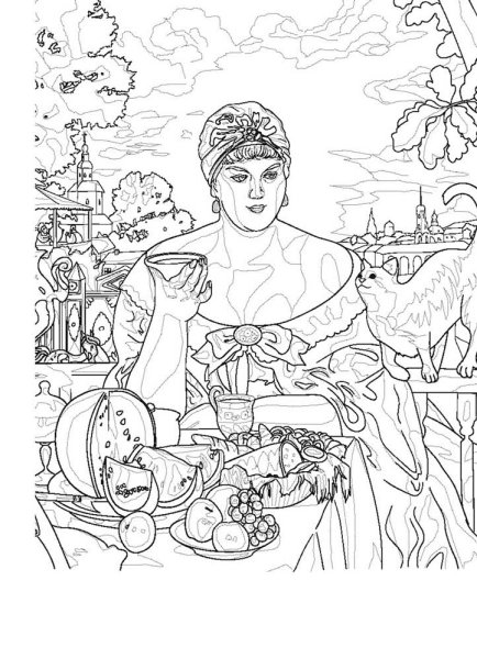 Картины художников для раскрашивания