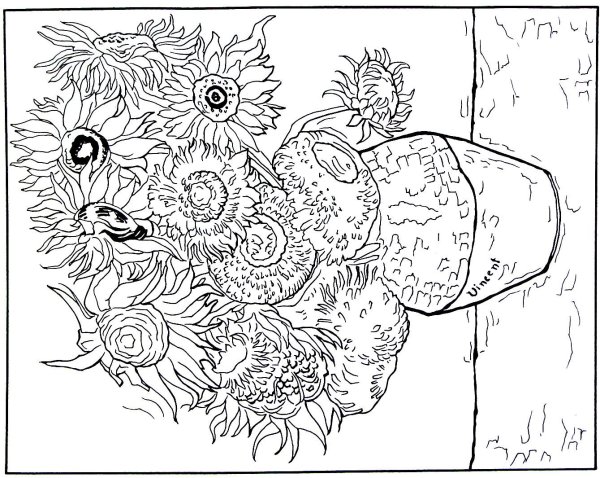 Раскраска шедевры мировой живописи