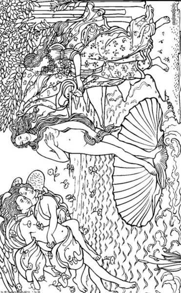 Контуры картин известных художников