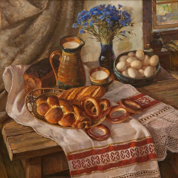 Натюрморт с куском хлеба