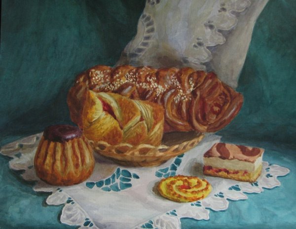 Художник Юрий Николаев натюрморты с хлебом