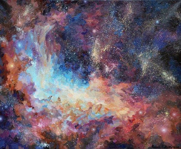 Космос живопись маслом