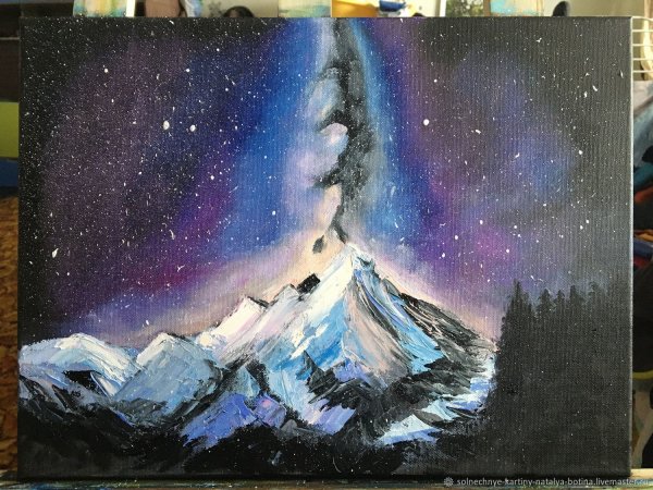 Космос маслом на холсте
