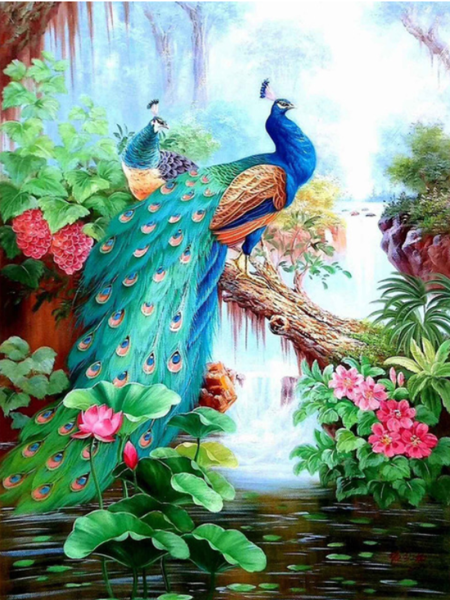 3d фреска Павлин