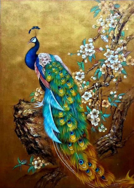 Гунби китайская живопись Павлины