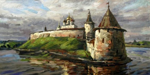 Художник Владимир Жданов Псково Печерский монастырь