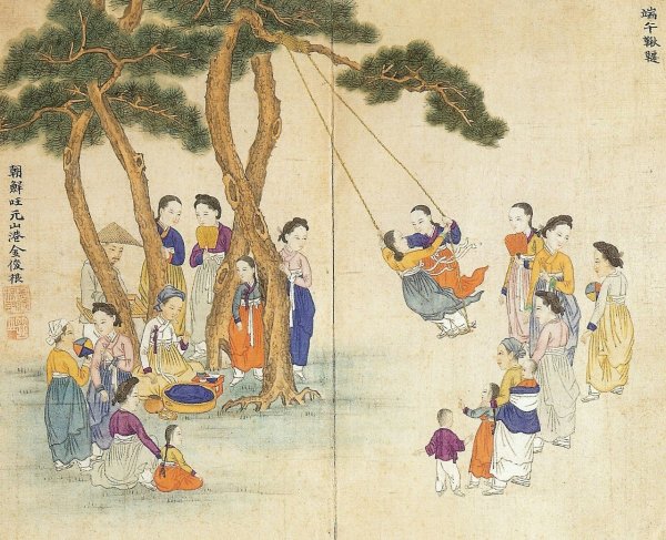 Корейский художник син Юн бок