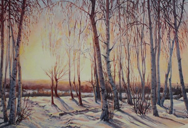 Художник Грицай берёзы зимой