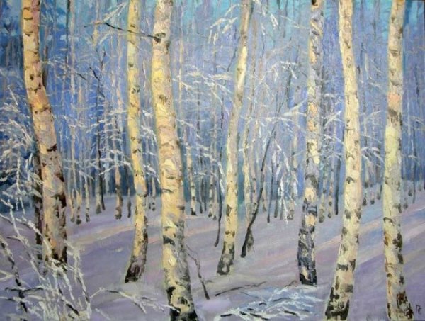 Картина березовый лес Левитан